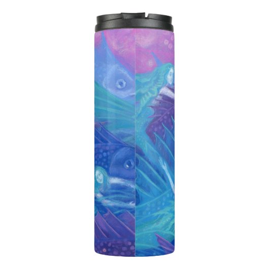 Ocean Nomads, Nautical Fantasy Art Mermaids & Fish Thermosbeker (Achterkant)