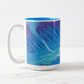 Ocean Nomads, Nautical Fantasy Art Mermaids & Fish Tweekleurige Koffiemok (Links)