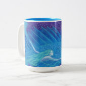 Ocean Nomads, Nautical Fantasy Art Mermaids & Fish Tweekleurige Koffiemok (Voorkant links)