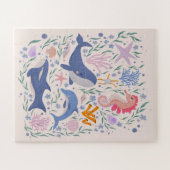Ocean Nursery Art - Waanzinnige Zee Creatures Legpuzzel (Horizontaal)