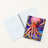 Ocean Octopus met aangepaste naam Notitieboek (Binnen)