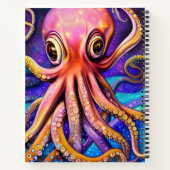 Ocean Octopus met aangepaste naam Notitieboek (Achterkant)