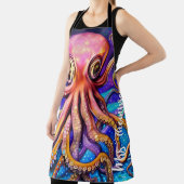 Ocean Octopus met aangepaste naam Schort (Insitu)