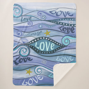 Ocean of Love Hedendaagse Kunst Sherpa Blanket Deken