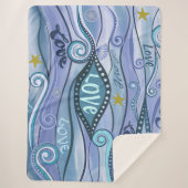 Ocean of Love Hedendaagse Kunst Sherpa Blanket Sherpa Deken (Voorkant)