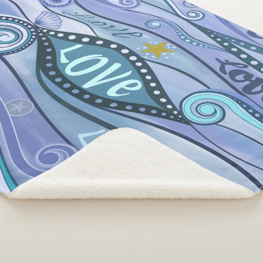 Ocean of Love Hedendaagse Kunst Sherpa Blanket Sherpa Deken (3/4)