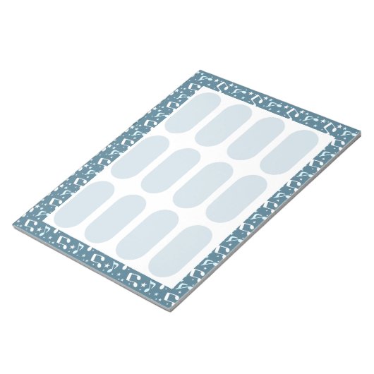 Ocean of Music patterned Notitieblok (Schuin)