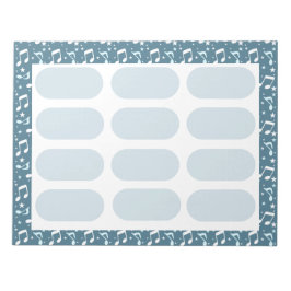 Ocean of Music patterned Notitieblok