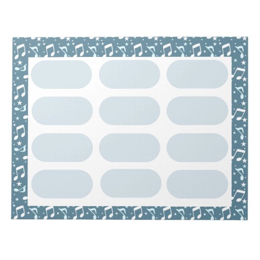 Ocean of Music patterned Notitieblok (Voorkant)