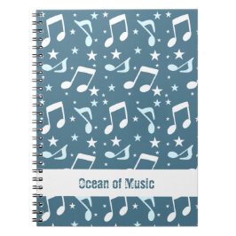 Ocean of Music patterned Notitieboek