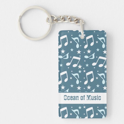 Ocean of Music patterned Sleutelhanger (Voorkant)