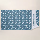 Ocean of Music patterned Strandlaken (Voorkant)