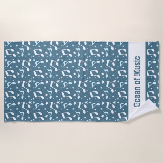 Ocean of Music patterned Strandlaken (Voorkant)