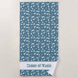 Ocean of Music patterned Strandlaken