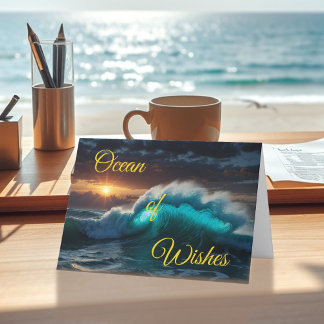Ocean of Wishes Stormy Zee bij zonsopgang Kaart