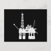 Ocean Oilfield Driller Drilling Rig Uitnodiging Briefkaart (Voorkant)