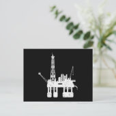 Ocean Oilfield Driller Drilling Rig Uitnodiging Briefkaart (Staand voorkant)