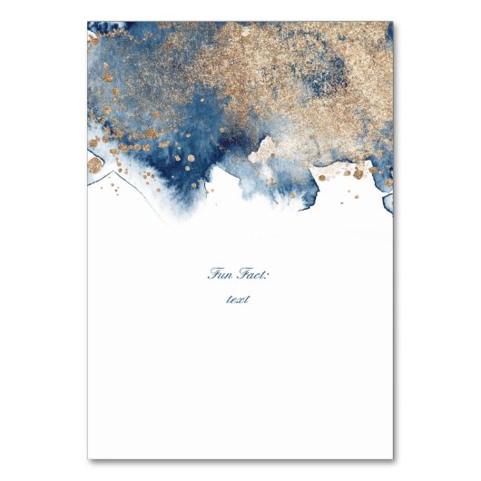 Ocean Onder het Zee Fun Fact Number Table Kaart (Achterkant)