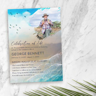 Ocean Ontmoet Hemel Levensviering Foto Kaart