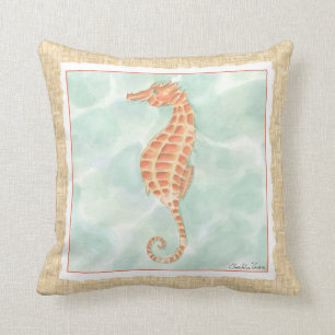 Ocean Oranje Seahorse Kussen