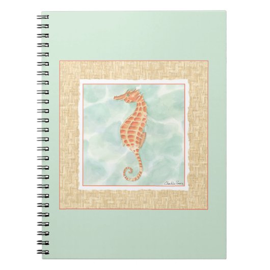 Ocean Oranje Seahorse Notitieboek (Voorkant)