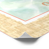 Ocean Oranje Seahorse Poster (Hoek)