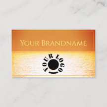 Ocean Oranje Yellow Ombre Sunset Custom Logo