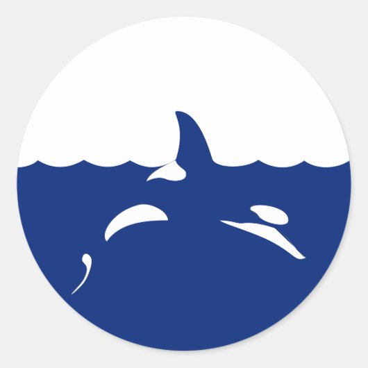 Ocean Orca Ronde Sticker (Voorkant)