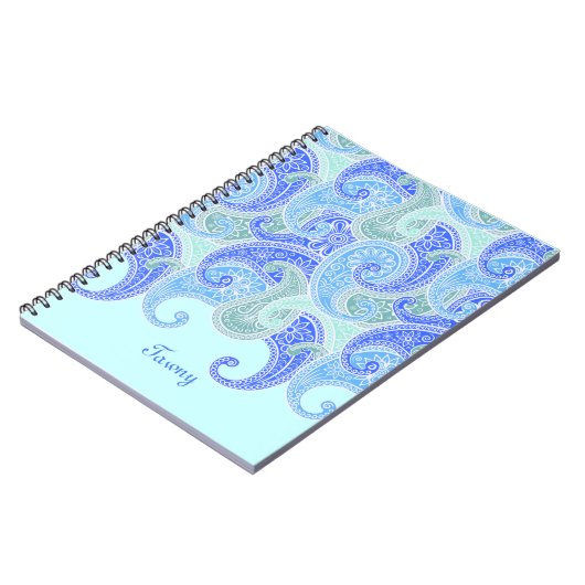 Ocean Paisley Notebook Notitieboek (Linkerzijde)