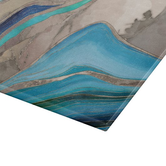 Ocean Palette en taupe marmer Snijplank (Hoek)