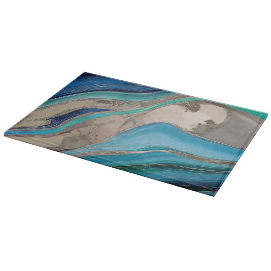 Ocean Palette en taupe marmer Snijplank (Hoek)