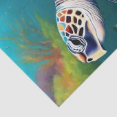 Ocean Palette: Kleurrijke Zeeen schildpad Decoupag Tissuepapier (Detail)