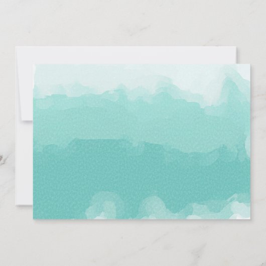 Ocean Palms | Waterverf Beach Weddenschap Kaart (Achterkant)