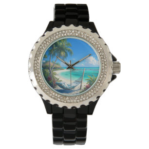 Ocean Paradise - Tropical Beach Oasis Horloge