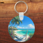 Ocean Paradise - Tropical Beach Oasis Sleutelhanger (Voorkant)