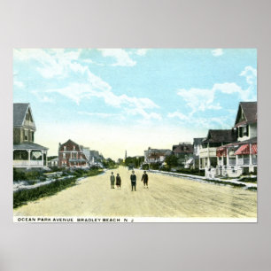 Ocean Park Ave, Bradley Beach, NJ Poster