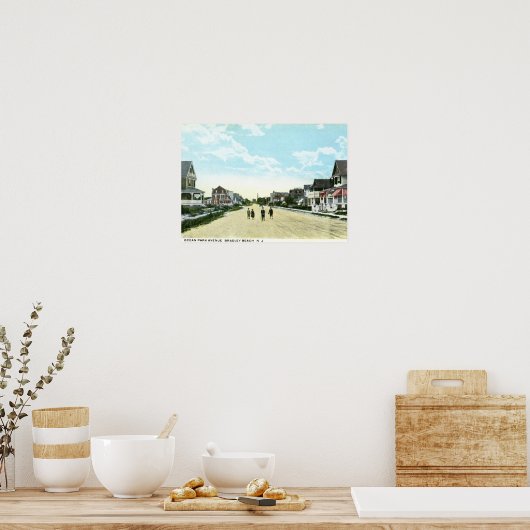 Ocean Park Ave, Bradley Beach, NJ Poster (Keuken)