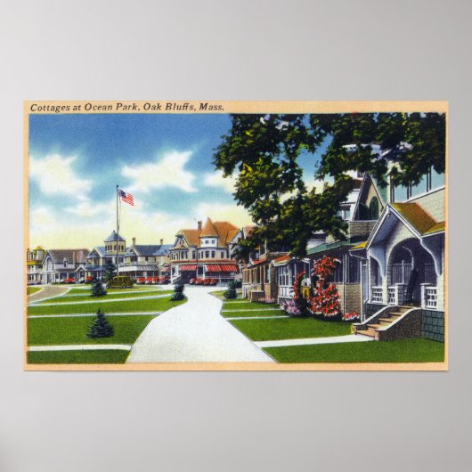 Ocean Park Cottages Scene Poster (Voorkant)