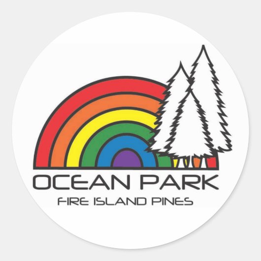 Ocean Park logo Ronde Sticker (Voorkant)