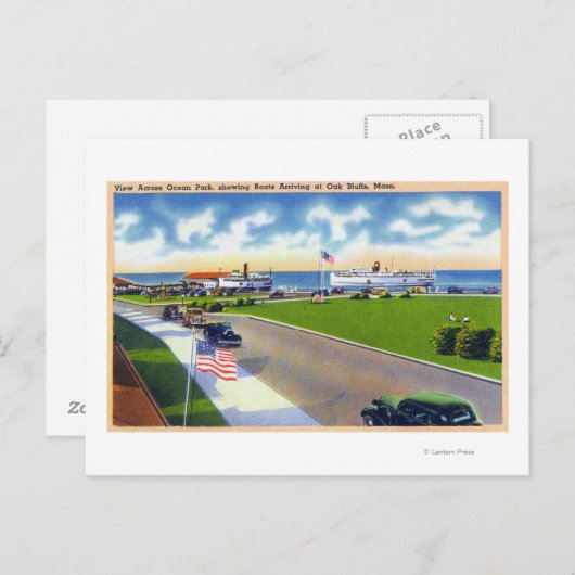 Ocean Park Uitzicht van Boats die aankomen in Harb Briefkaart (Voorkant / Achterkant)