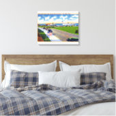 Ocean Park Uitzicht van Boats die aankomen in Harb Canvas Afdruk (Insitu (Slaapkamer))