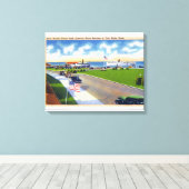 Ocean Park Uitzicht van Boats die aankomen in Harb Canvas Afdruk (Insitu (Houten vloer))