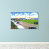 Ocean Park Uitzicht van Boats die aankomen in Harb Canvas Afdruk (Insitu (Houten vloer))