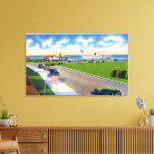 Ocean Park Uitzicht van Boats die aankomen in Harb Canvas Afdruk (Insitu (Woonkamer))