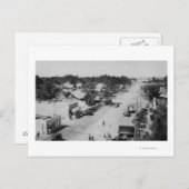 Ocean Park, WA - Uitzicht of Beach, Old Cars Briefkaart (Voorkant / Achterkant)