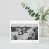 Ocean Park, WA - Uitzicht of Beach, Old Cars Briefkaart (Staand voorkant)