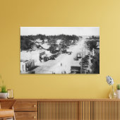 Ocean Park, WA - Uitzicht of Beach, Old Cars Canvas Afdruk (Insitu (Woonkamer))