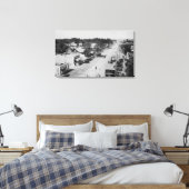 Ocean Park, WA - Uitzicht of Beach, Old Cars Canvas Afdruk (Insitu (Slaapkamer))