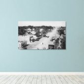 Ocean Park, WA - Uitzicht of Beach, Old Cars Canvas Afdruk (Insitu (Houten vloer))