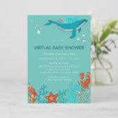 Ocean Party Virtual Baby shower Invitation (Staand voorkant)